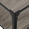 Walker Edison Slate Gray Angle Iron Rustic Wood Side Table Set